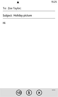 Press the attachment icon.Go to the required folder.