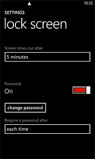 Press change password.