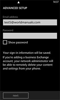 Press the field below 
