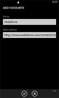 Edit the name of the bookmark and press the confirm icon.