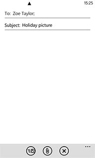 Press the text input field and write the required text.