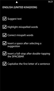Press Suggest text until the function is turned on.