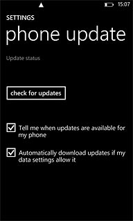 Press check for updates.If a new software version is available, it's displayed.Follow the instructions on the display to update your phone's software.