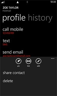 Press share contact.