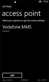 Press the required data connection.