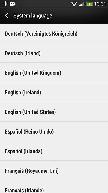 Press the required language.