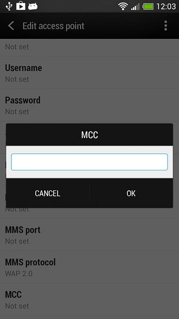 Key in 505 and press OK.