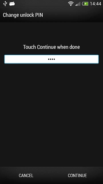Key in the required phone lock code and press CONTINUE.