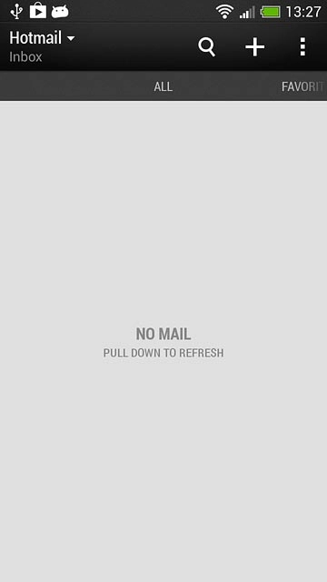 Press the new email message icon.