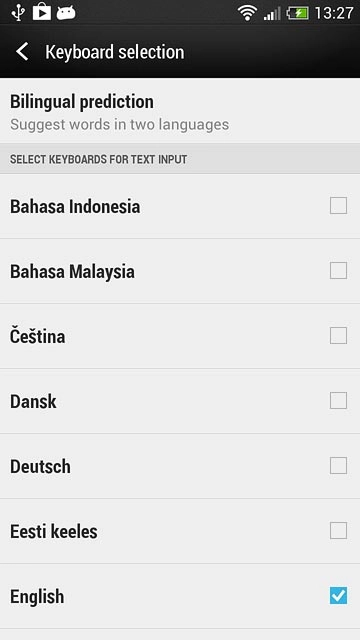 Press the required language until the display tells you that is has been added.