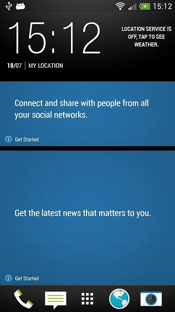 Press the menu icon.
