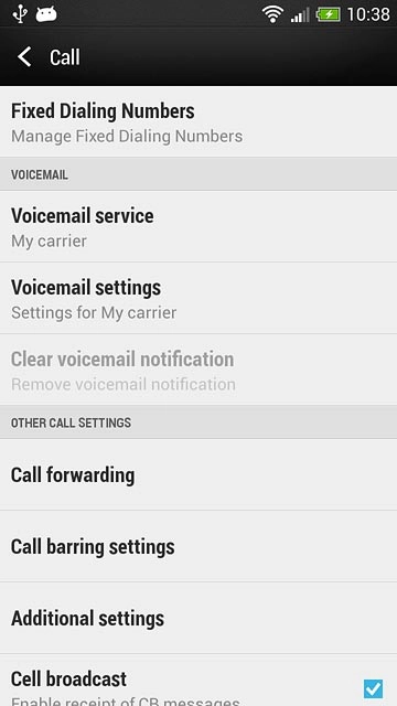 Press Voicemail settings.
