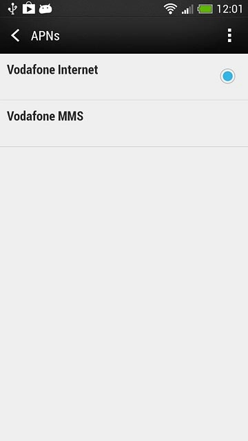 Press the menu icon.