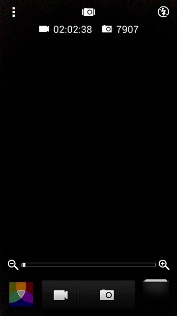 Press the flash icon repeatedly to turn the function on or off.