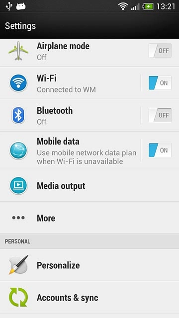 Press Accounts & sync.
