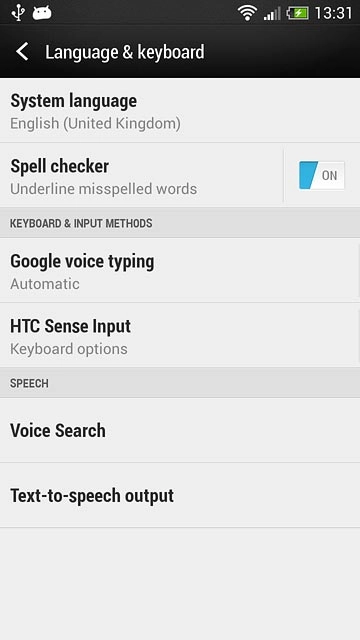 Press System language.