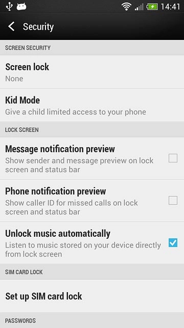 Press Set up SIM card lock.