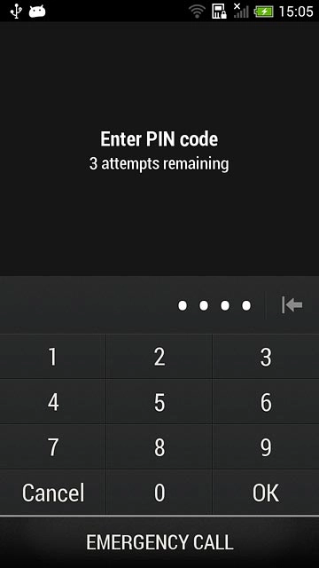 If you turn off flight mode:Key in your PIN and press OK.