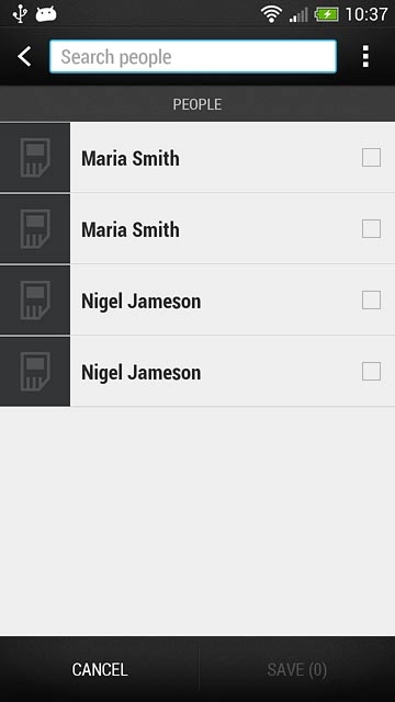 Press the menu icon.