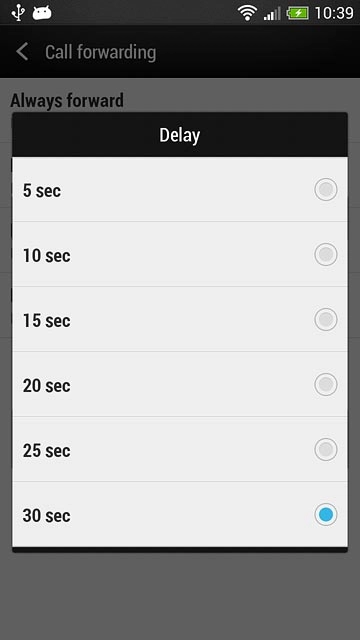 Press the required delay.