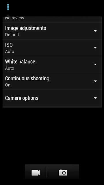 Press Camera options.