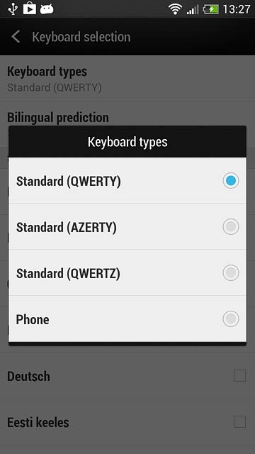 Press Standard (QWERTY).