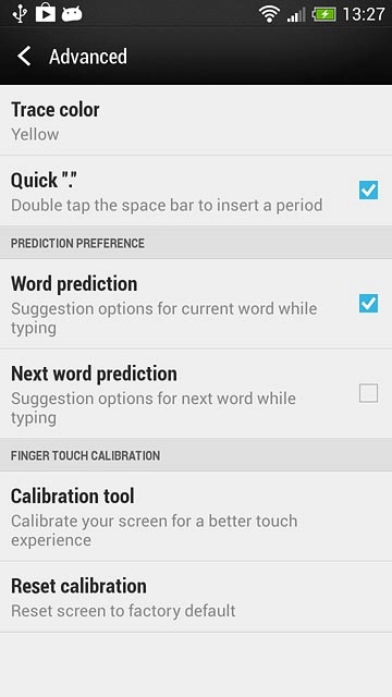 Press Word prediction until the function is turned on.