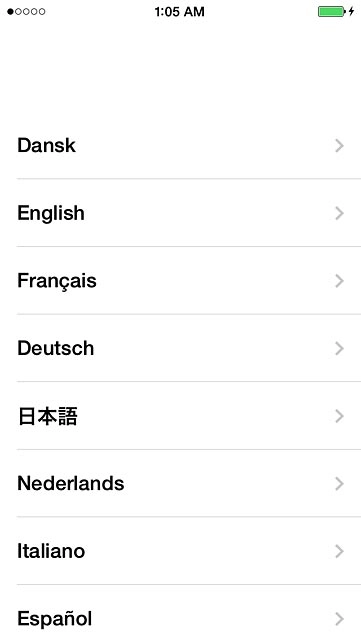 Press the required language.
