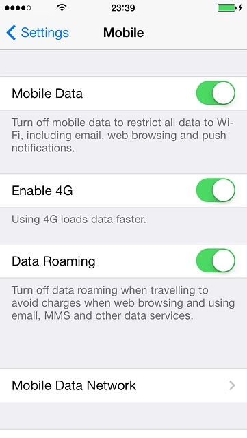 Press the indicator next to 