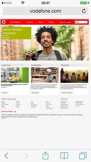 Press the menu icon.