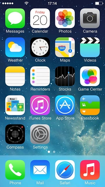 Press and drag the status bar at the top of the display downwards.