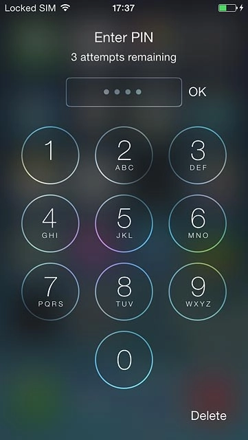 Key in your PIN and press OK.If your phone rejects the SIM:Contact the distributor or service provider where you bought your phone.