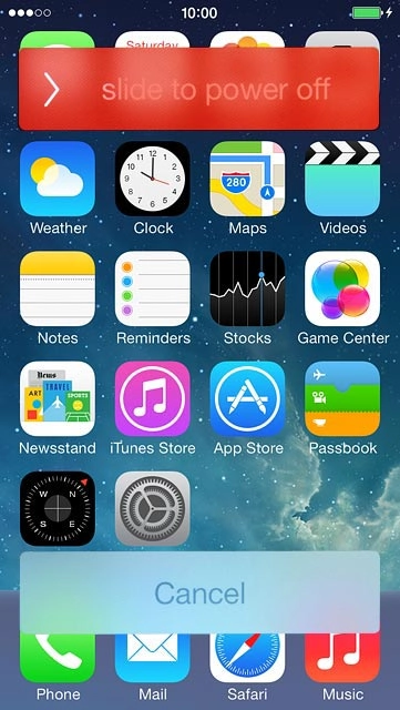 Drag the arrow right to turn off your phone.