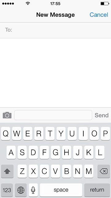 Press the writing language icon until the required language has been selected.