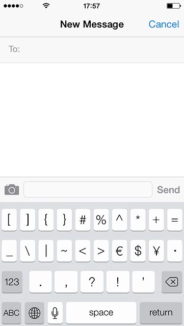 Press ABC to return to text input.