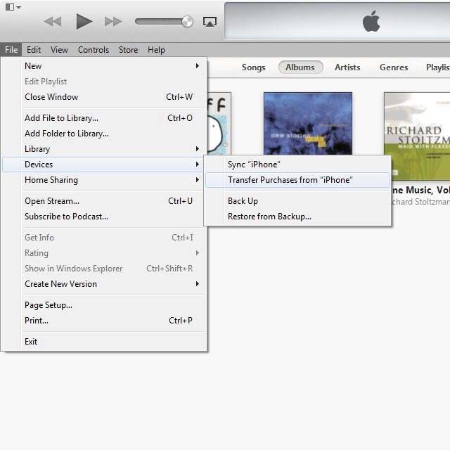 Click Transfer Purchases from .