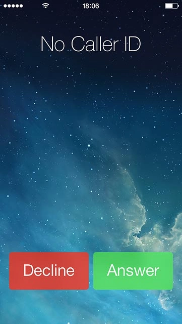 If the screen lock is turned off:Press Decline to reject a call.