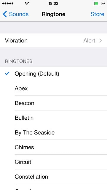 Press the different ring tones to listen to them.