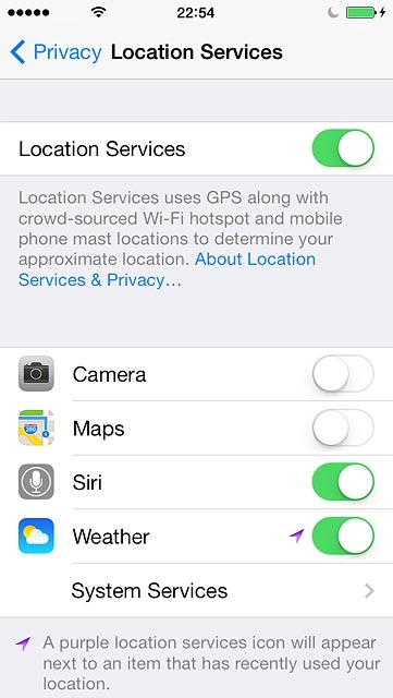 Press Privacy to save the settings.