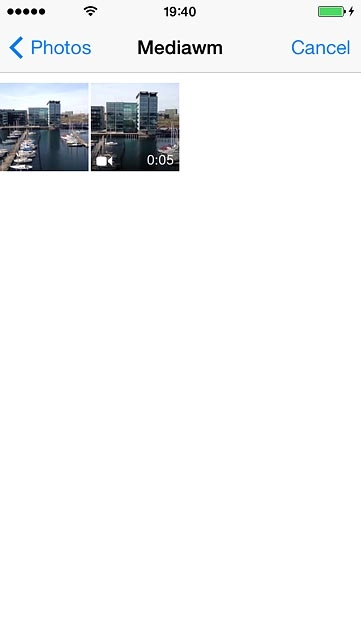 Press the required picture or the required video clip.