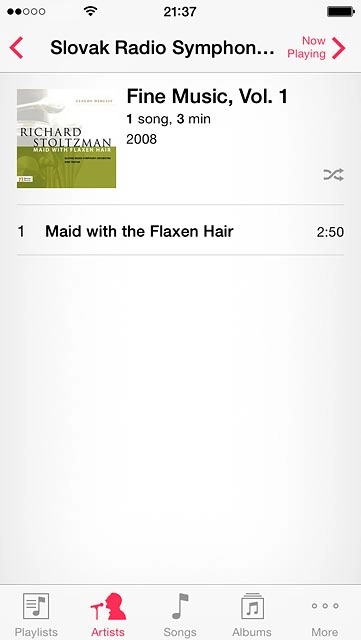 Press the required audio file.