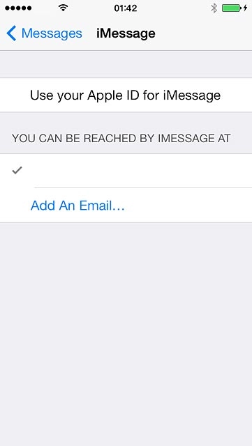 If you've not yet logged on with your Apple ID:Press Use your Apple ID for iMessage.
