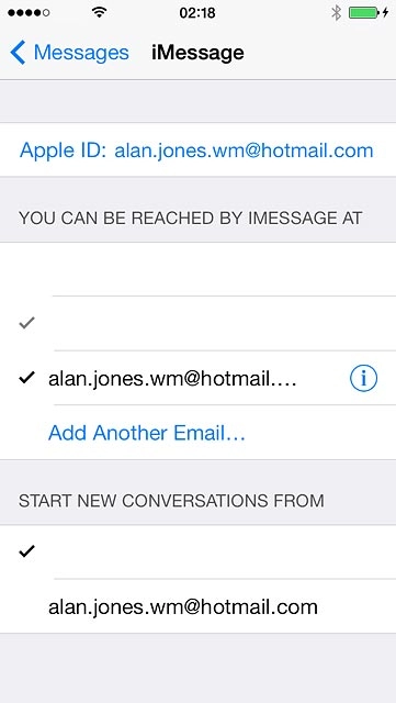 Follow the instructions on the display to log on.Press Add Another Email....
