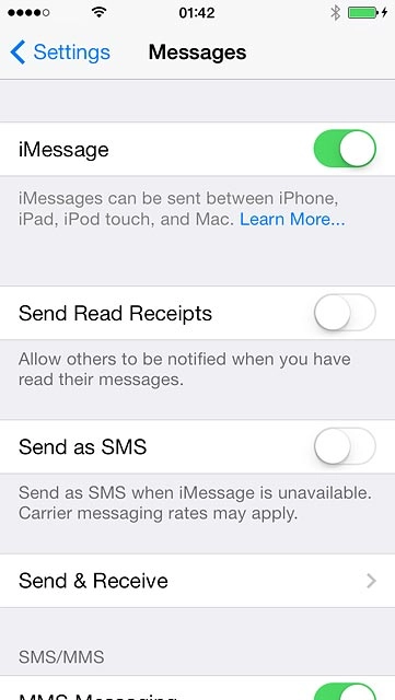 Press the indicator next to 