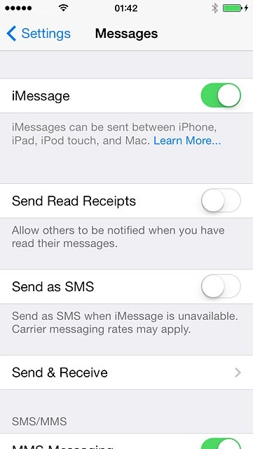 Press the indicator next to 