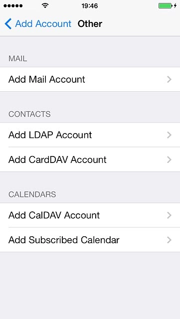 Press Add Mail Account.