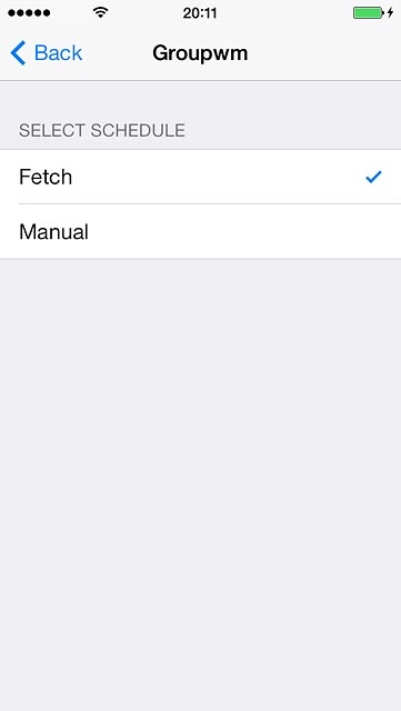 Press Fetch or Manual.