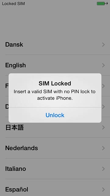 Slide your finger right on the display.Press Unlock.