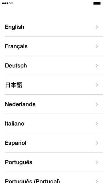 Press the required language.
