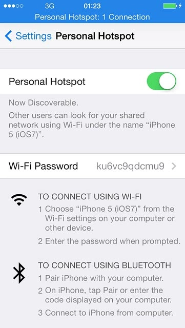 Press Wi-Fi Password.